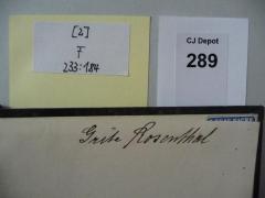 - (Rosenthal, Grete), Von Hand: Autogramm; 'Grete Rosenthal'. 