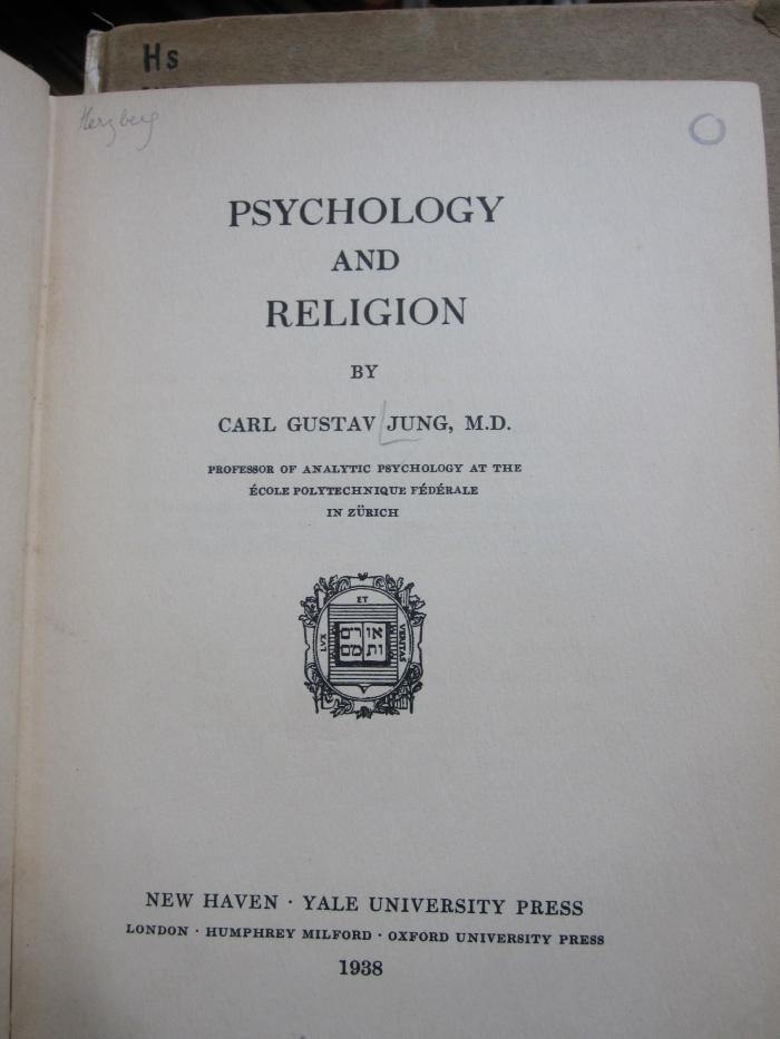 Hs 157: Psychology and religion (1938)