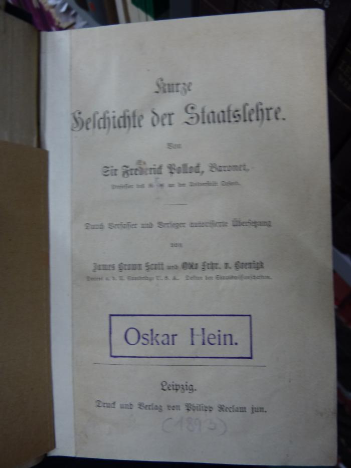 Fb 750: Kurze Geschichte der Staatslehre ([1893])