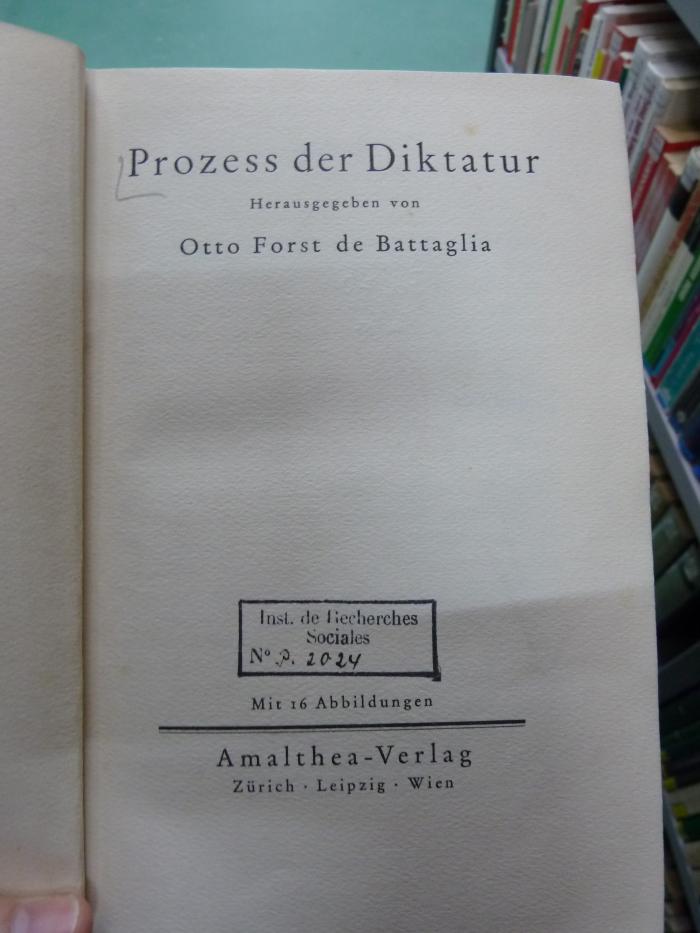 Fd 70 2. Ex.: Prozess der Diktatur ([1930])