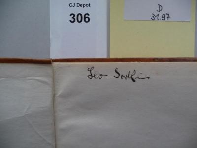 - (Sorkin, Leo), Von Hand: Autogramm; 'Leo Sorkin'. 