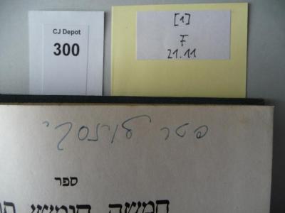 - (Levinson, Rabb. Nathan Peter), Von Hand: Autogramm; 'Peter Lewinski'. 