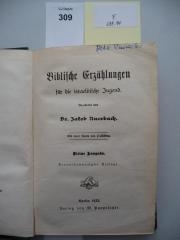 F 235 14: Biblische Erzählungen für die israelitische Jugend : mit einer Karte von Palästina. Kleine Ausgabe (1933)