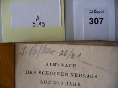 - (Naftalie, S.), Von Hand: Autogramm; 'S. Naftalie 20/21'. 