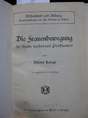 FrFr 358 b: Die Frauenbewegung in ihren modernen Problemen ([1914])