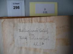 - (Lilienthal, Ruth), Von Hand: Autogramm; 'Religionsbuch für Ruth Lilienthal
Kl. 5a'. 