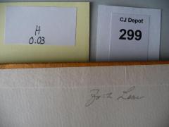 - (Lesser, Joseph[?]), Von Hand: Autogramm; 'Joseph[?] Lesser'. 