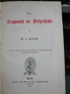 I 422 c: Der Treppenwitz der Weltgeschichte (1886)