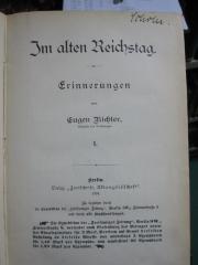 I 11117 1 3.Ex.: Erinnerungen (1894)