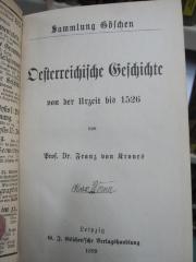 I 31069 3.Ex.: Oesterreichische Geschichte von der Urzeit bis 1526 (1899)