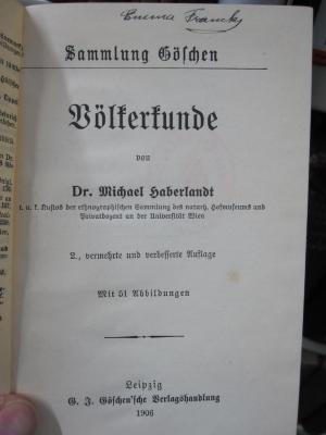 II 1610 b: Völkerkunde (1906)