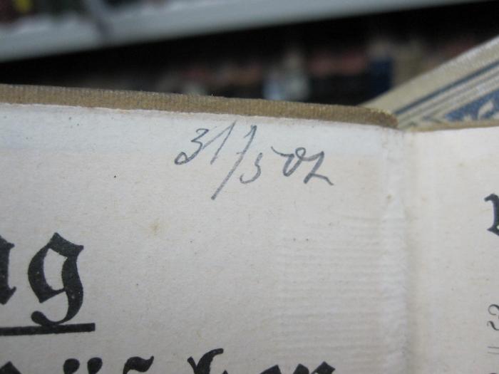 I 31036 2: Österreichische Geschichte : Vom Tode König Albrechts II. bis zum Westfählischen Frieden (1439 - 1648) (1907);G46 / 1306 (unbekannt), Von Hand: Nummer; '31/507'. 