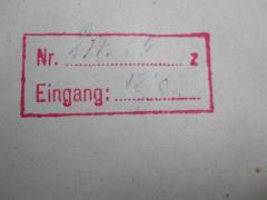 G46 / 1545 (Bibliothek des OKM), Stempel: Inventar-/ Zugangsnummer, Datum; 'Nr. [211.26] z
Eingang: [12/8]'.  (Prototyp)