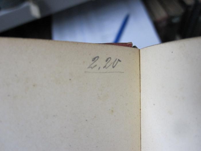 III 75330 5.Ex.: Little Lord Fauntleroy (1887);G45 / 853 (unbekannt), Von Hand: Preis; '2.20'. 