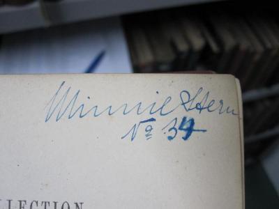 III 75330 5.Ex.: Little Lord Fauntleroy (1887);G45 / 853 (Stern, Minnie), Von Hand: Autogramm, Name, Exemplarnummer; 'Minnie Stern
№ 34'. 