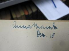 G45 / 3156 (Krantz, Anna), Von Hand: Autogramm, Name, Datum; 'Anna Krantz
Dez. 18'.  (Prototyp)