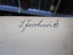 G45 / 2342 (Jacobowitz, Samuel), Von Hand: Autogramm, Name; 'S. Jacobowitz'. 
