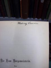 G45 / 1047 (Laurin, Hedwig), Von Hand: Autogramm, Name; 'Hedwig Laurin'. 