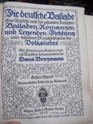 III 4009 3. Ex: Von den ältesten Zeiten bis zur Romantik (1913)