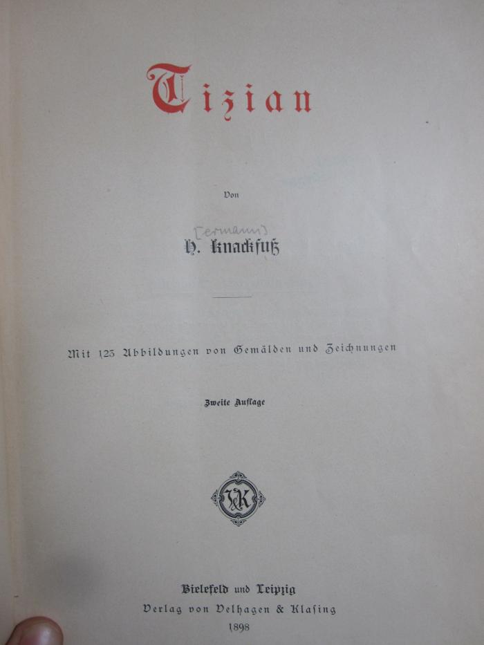 IV 1473 b: Tizian (1898)