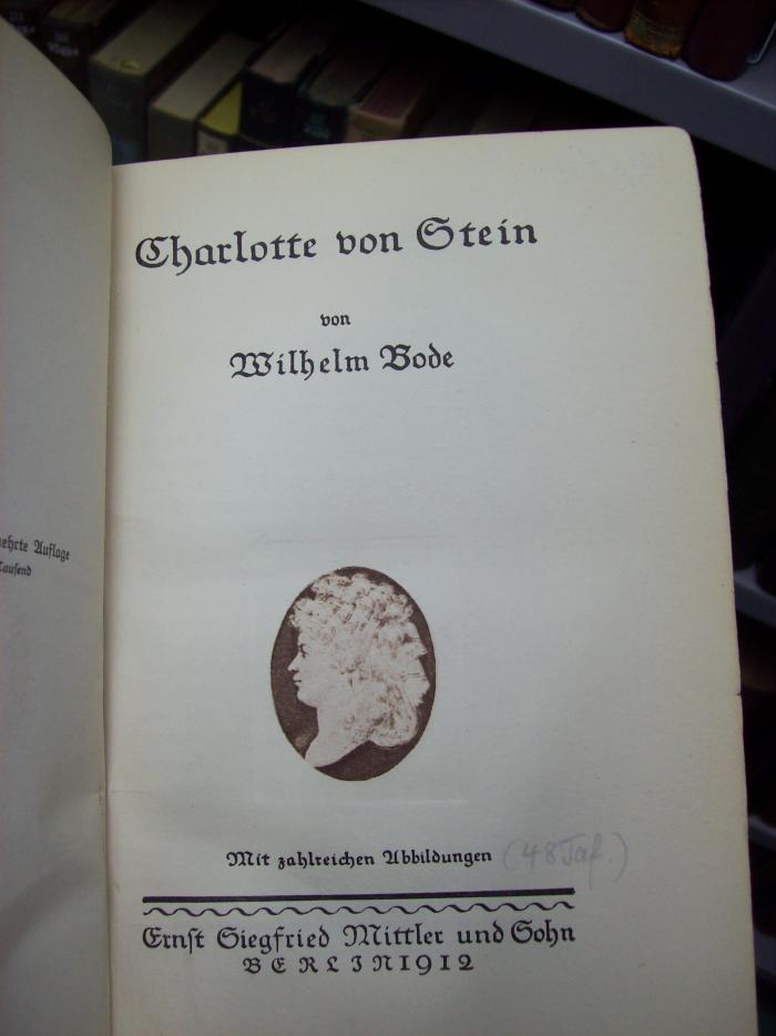 III 9883 b: Charlotte von Stein (1912)