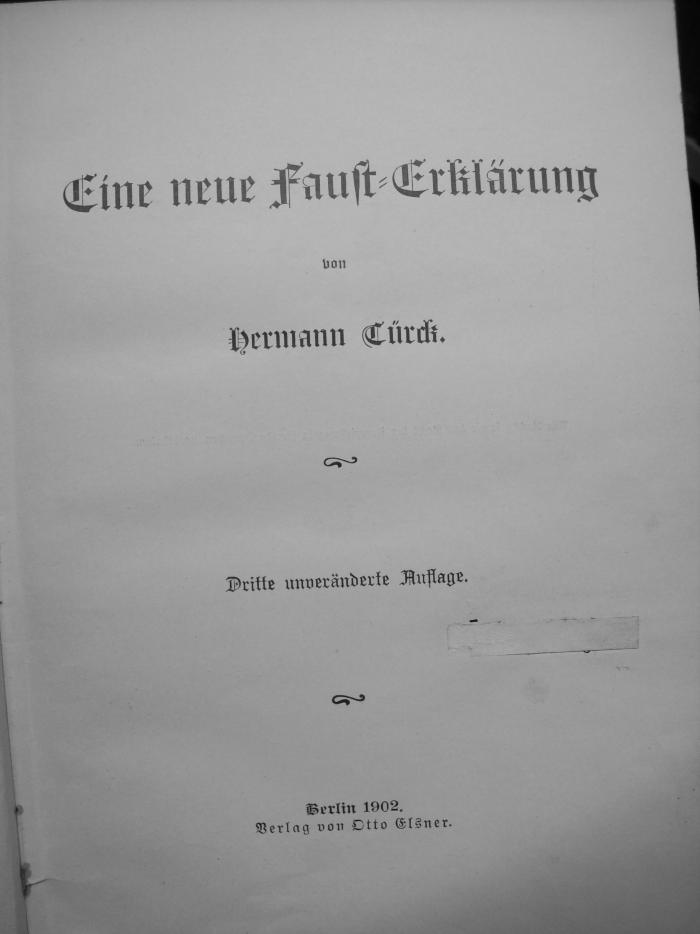 III 11201 c: Eine neue Faust-Erklärung (1902)
