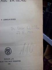 G46 / 4252 (Oehlke, Elise), Von Hand: Autogramm, Name, Datum; 'Dr. Elise Oehlke
27.XI.1944'. 