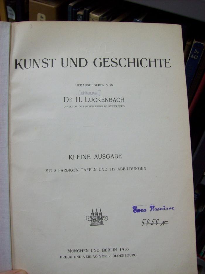 De 515: Kunst und Geschichte : kleine Ausgabe (1910)