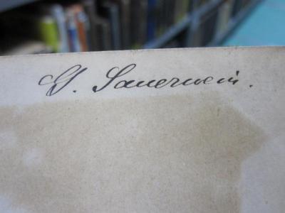 Ba 109 1-3: Leitfaden der historischen Geographie (1874);G46 / 310 (Sauerwein, G.), Von Hand: Autogramm, Name; 'G. Sauerwein.'. 