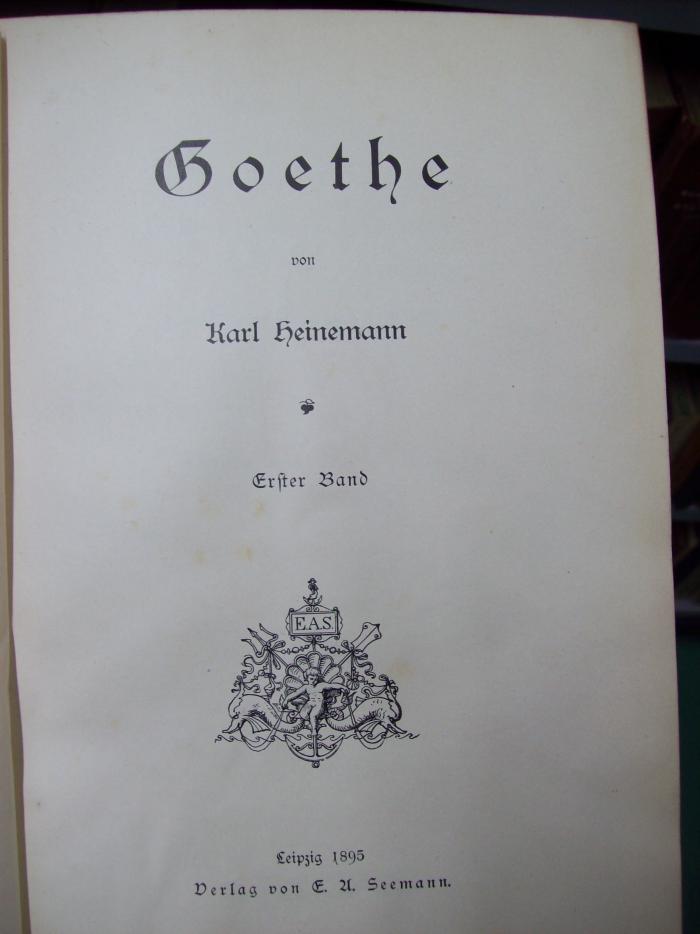 III 10006 1 5. Ex: Goethe (1895)