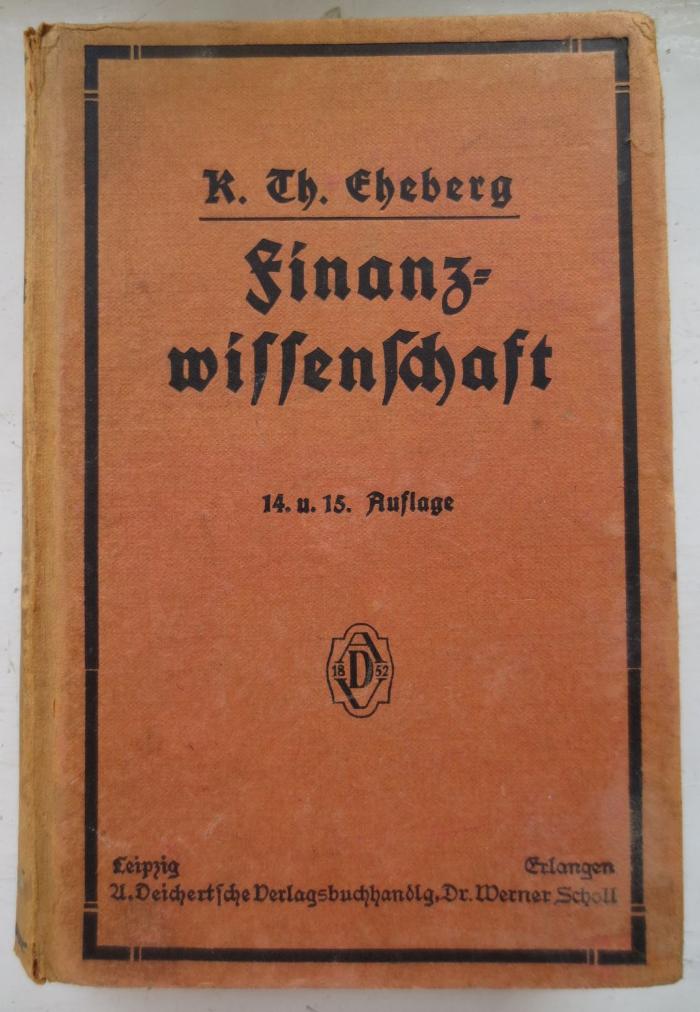 VII 1407 ad, 2. Ex.: Finanzwissenschaft (1920)