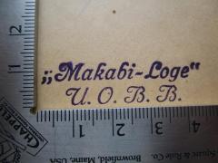 G45 / 2572 (Independent Order of B'nai B'rith. Makabi-Loge (Konstanz)), Stempel: Name, Berufsangabe/Titel/Branche; '"Makabi-Loge"
U.O.B.B.'.  (Prototyp)