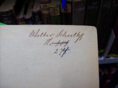 G46 / 1986 (Schultze, Walter), Von Hand: Name, Autogramm, Nummer; 'Walter Schultze
Nr. 205. 
274. '. 