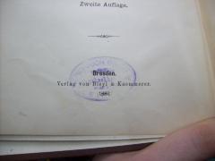 G46 / 3175 (B[?]dt, Heinrich), Stempel: Name, Ortsangabe; 'Heinrich B[?]dt
Verlagsbuchhandlung
Leipzig'. 