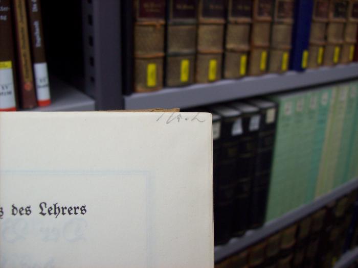 XV 14111 d, 3: Vorbereitungen für den erdkundlichen Unterricht: Mit besonderer Berücksichtigung der neueren Bestrebungen; Dritter Teil: Das außerdeutsche Europa (1930);G46 / 2508 (unbekannt), Von Hand: Nummer; 'Nr. 2'. 