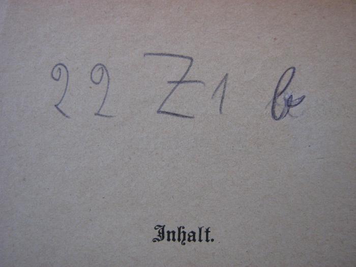 -, Von Hand: Signatur; '22 Z1 b'