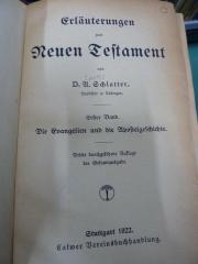 XVI 2650 c, 1: Die Evangelien und die Apostelgeschichte (1922)