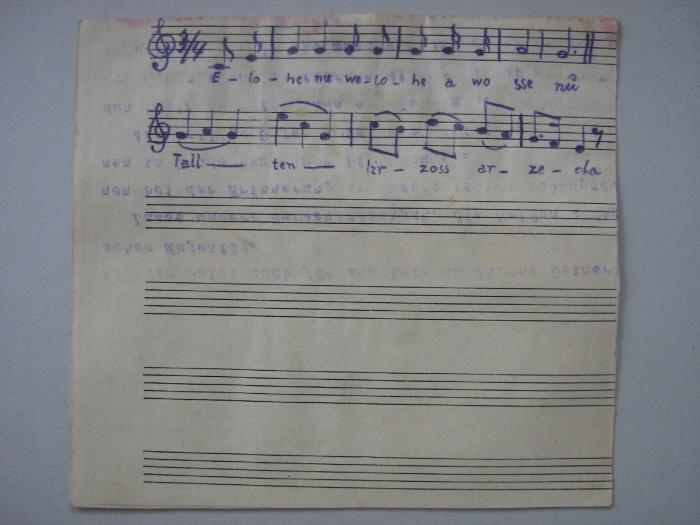 -, Papier: -; 'Notenblatt '