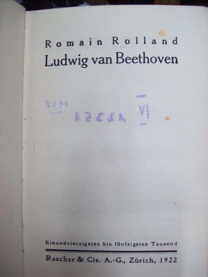 IV 12351 1922: Ludwig van Beethoven (1922)