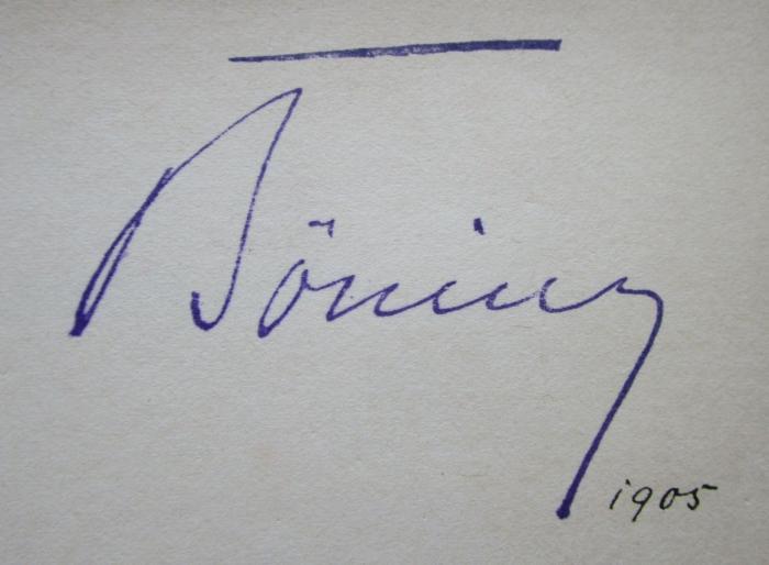 G46 / 2384 (Böning, [?]), Von Hand: Autogramm, Name, Datum; 'Böning
1905'. ;IV 12809 c 2.Ex.: Richard Wagner (1904)