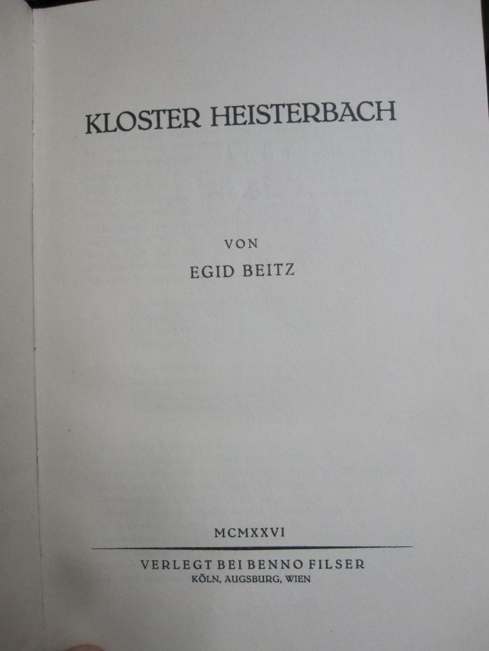 IV 8231 1 2.Ex.: Kloster Heisterbach (1926)