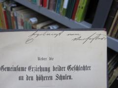 G46 / 2659 (unbekannt;Brons, Bernhard), Von Hand: Widmung; 'Ergebenst vom Verfasser.'. 