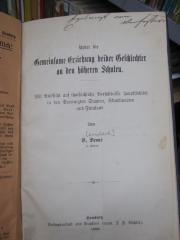 Pc 860: Ueber die Gemeinsame Erziehung beider Geschlechter an höheren Schulen : mit Rücksicht auf thatsächliche Verhältnisse hauptsächlich in den Vereinigten Staaten, Skandinavien und Finnland (1889)