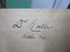 G45 / 424 (Moeller, J.), Von Hand: Autogramm, Name, Datum; 'Dr. Moeller
Oktober 1920'. 