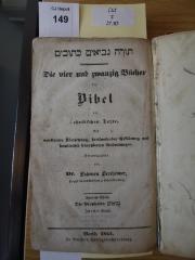 F 21 70 [2]: Tora nevi'im ktuvim : die vier und zwanzig Bücher der Bibel im ebräischen Texte. 2. Bd./2. Theil. Die Propheten : nevi'im (1845)