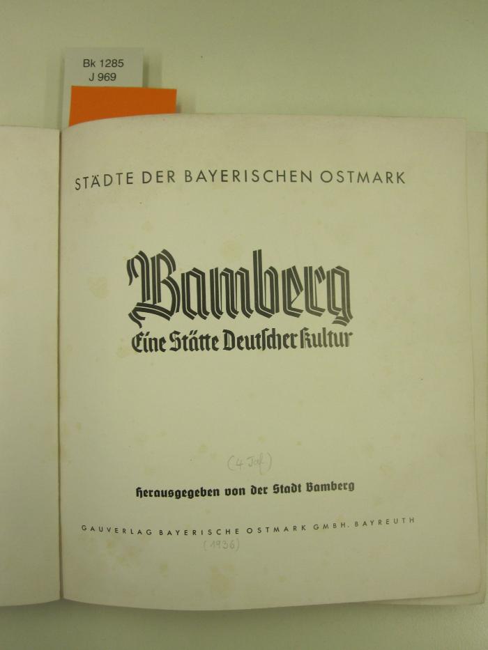 Bk 1285: Bamberg: eine Stätte deutscher Kultur ([1936])