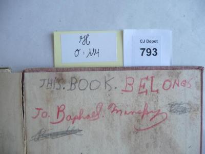 - (Minsky, Raphael), Von Hand: Autogramm; 'This. BOOK.BELONGS To. Raphael Minsky'. 