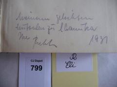 - (Ruht), Von Hand: Widmung; 'Meinem geliebten Muttchen zu Chanuka
Ihre Ruht
1931'. 