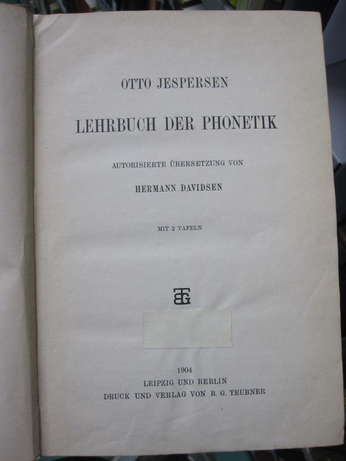 Sa 48: Lehrbuch der Phonetik (1904)