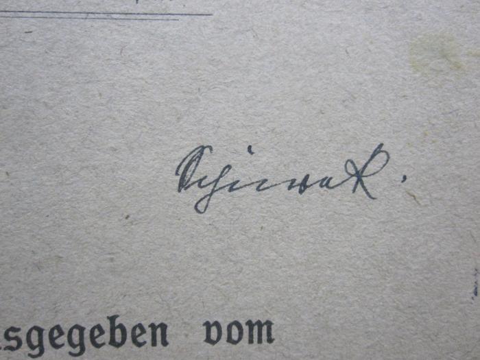 Pe 1247: Theorie und Praxis der Arbeitsschule (1922);G46 / 1864 (Schurek[?], [?]), Von Hand: Autogramm, Name; 'Schurek'. 